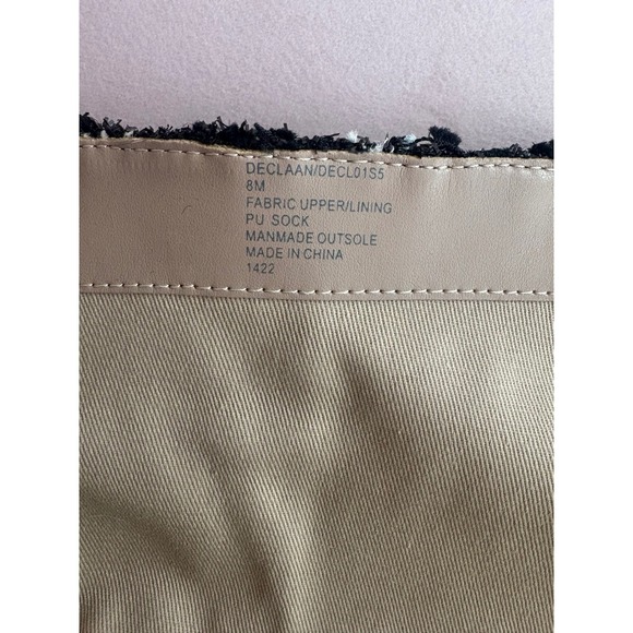 Betsey Johnson Plaid Tweed Over The Knee Boots Pearl Rhinestone Heel Black White - Picture 9 of 10